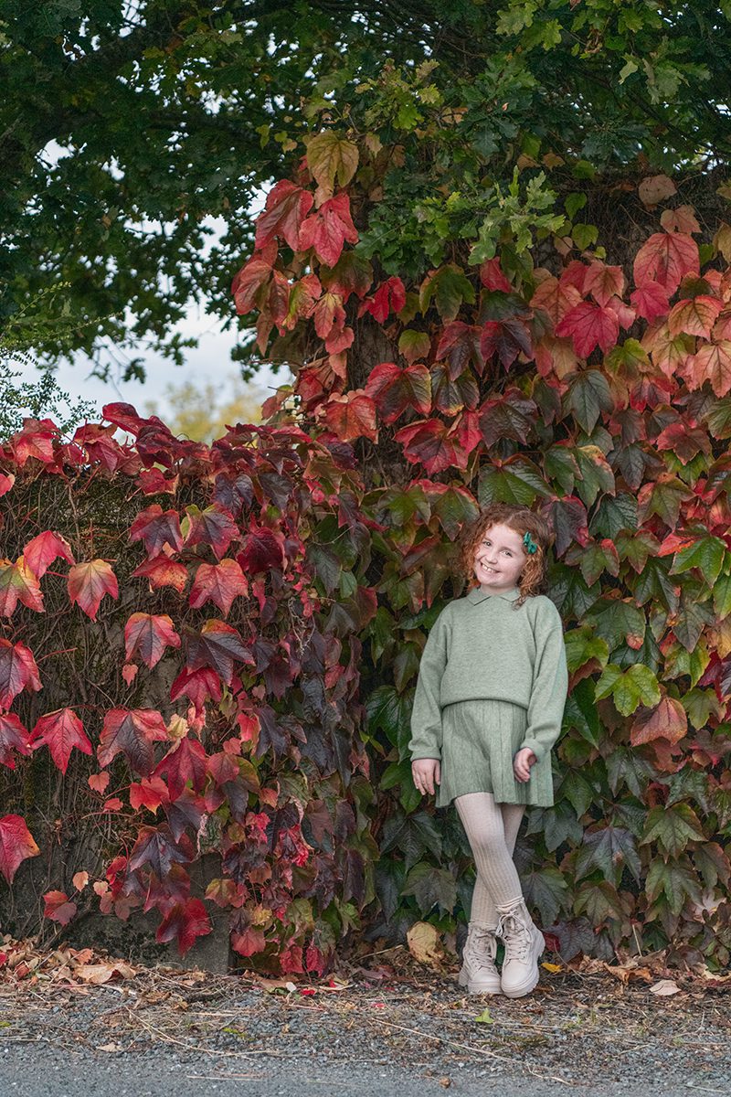 outdoor photoshoot during winter of this little girl 